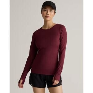 New Quince Womens XS Ultra Form Long Sleeve Top Plum Soft Purple Stretch 3456D